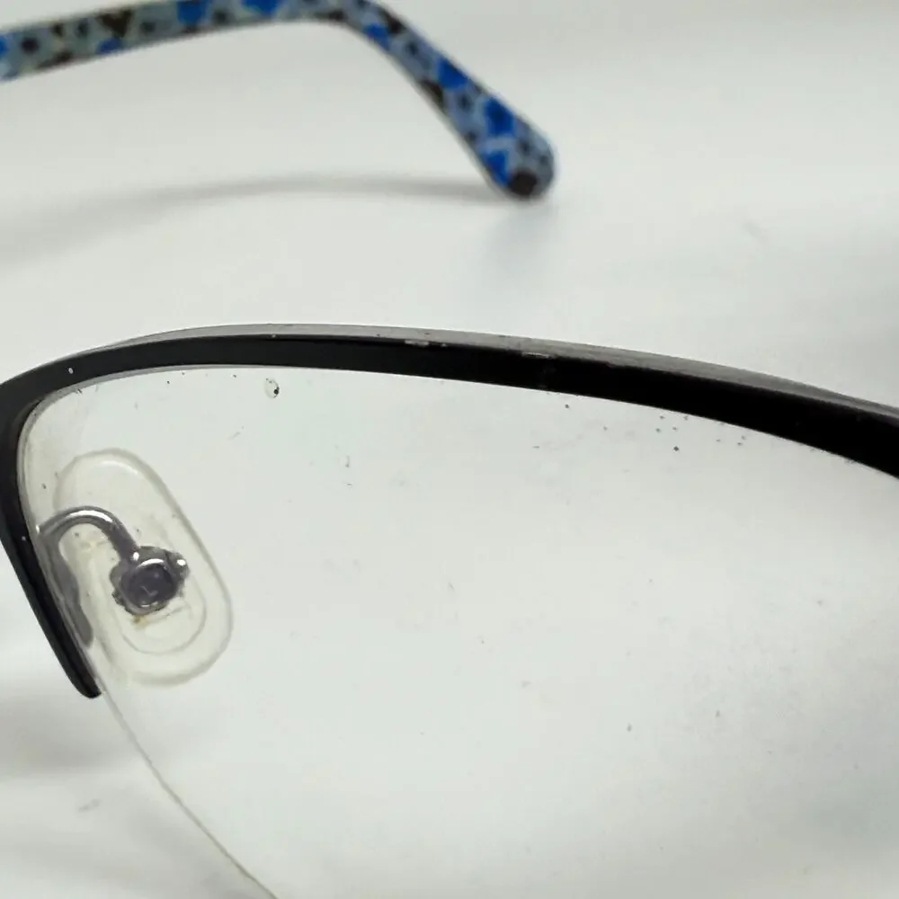 Kate Spade Adalina F2G Blue Silver Semi Rimless‎ Cat Eye Eyeglasses Frame H17904